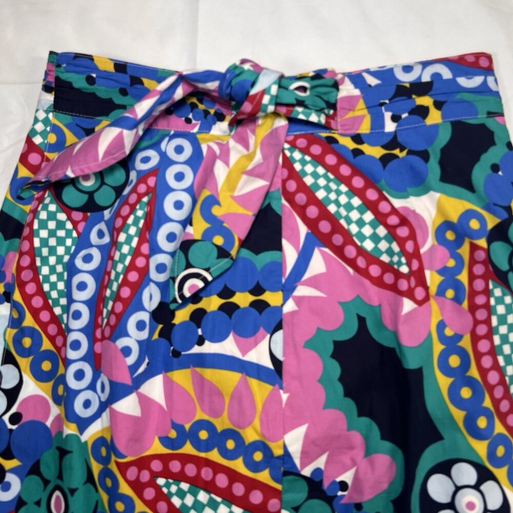 J.Crew Skirt Size 6 Ratti Kaleidoscope Floral Multicolor Tie-back Tulip L7939 - Picture 9 of 13